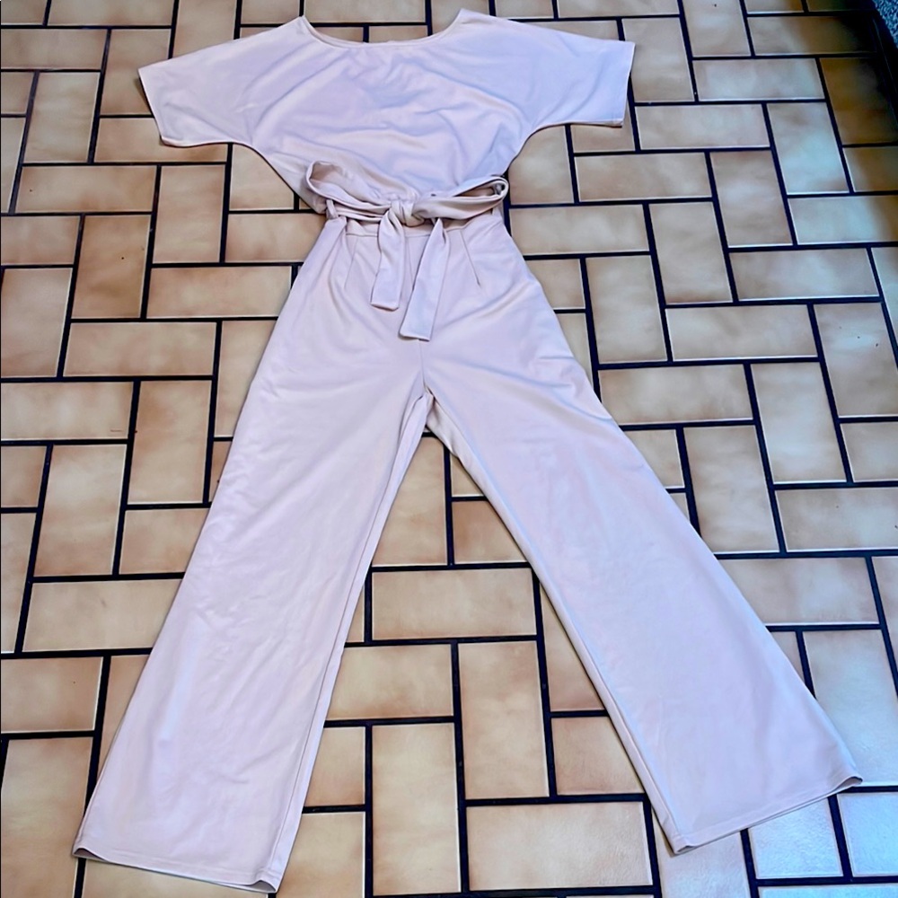 NWOT Elegant Cream Jumpsuit size small